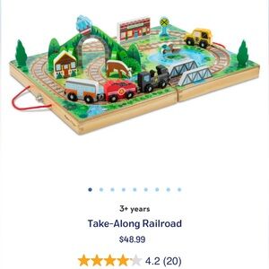 New - melissa & Doug take along railroad train track